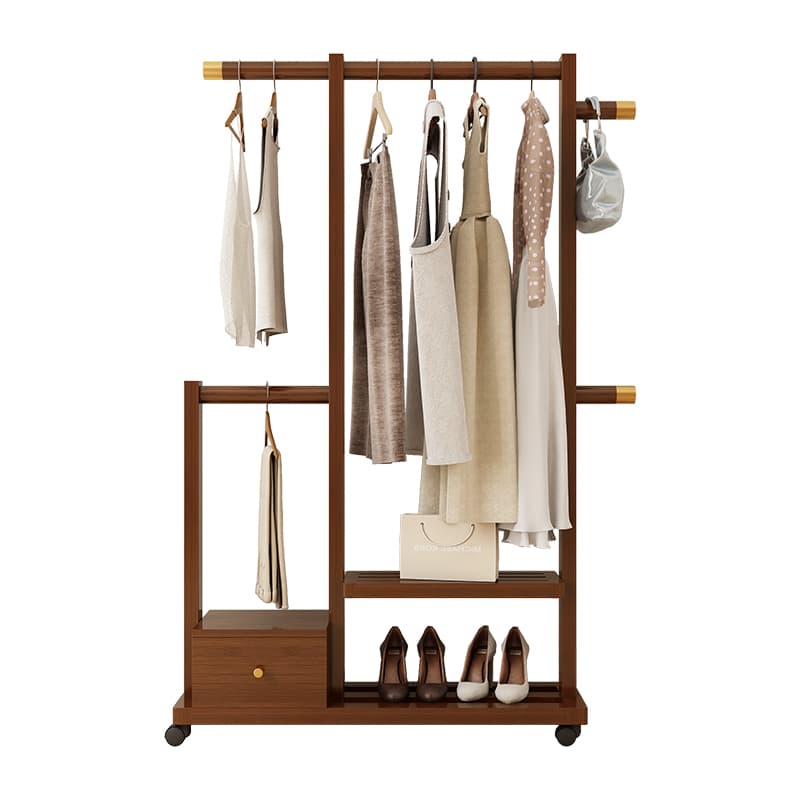 Freestanding Wooden Clothes Rack
